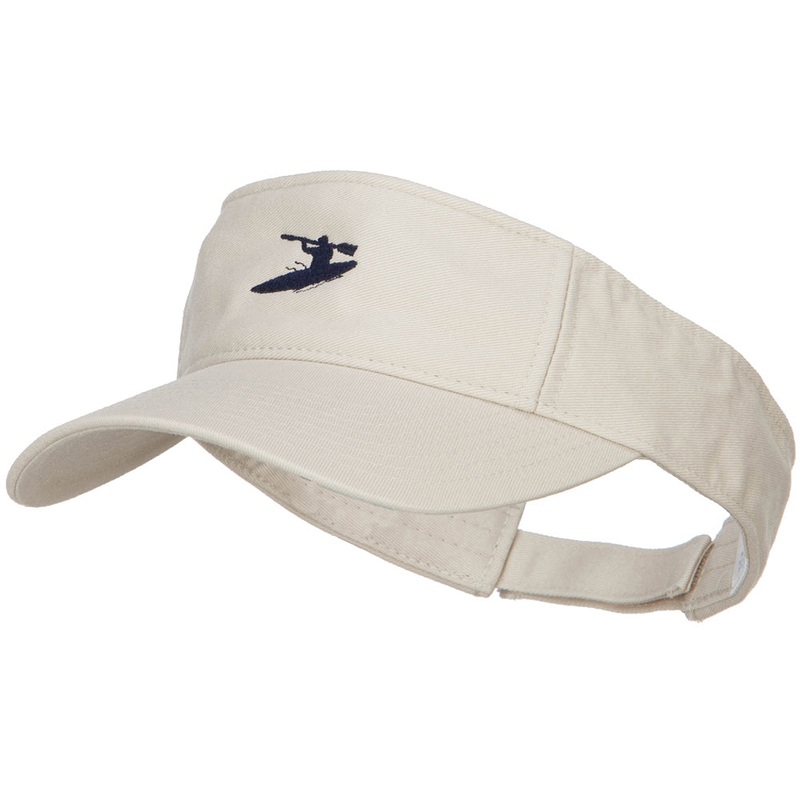Sport Kayak Embroidered Cotton Washed Visor Stone One Size