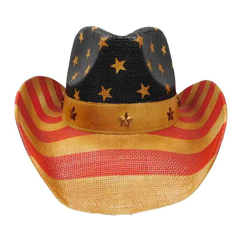 Vintage USA Patriotic Cowboy Hat with Star Studded Band – Milani Tricolor