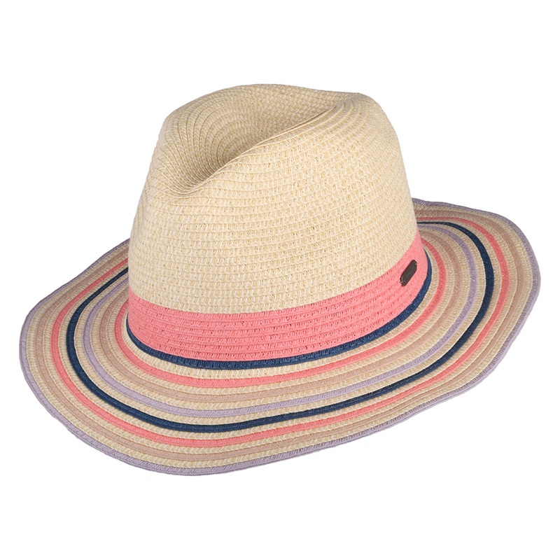 Barbour Hats Amelda Toyo Straw Fedora Hat – Ivory-Multi S
