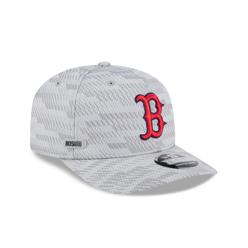 Boston Red Sox 2025 Clubhouse Gray 9SEVENTY Stretch-Snap Hat One Size