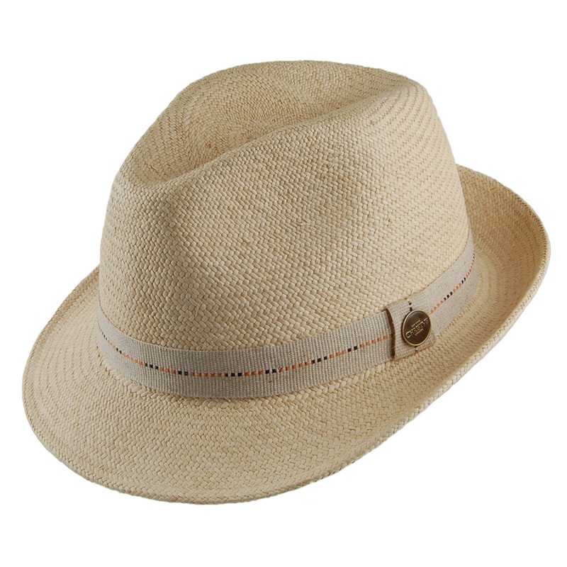 Christys Hats Cuenca Hardy Straw Panama Trilby Hat – Natural 55