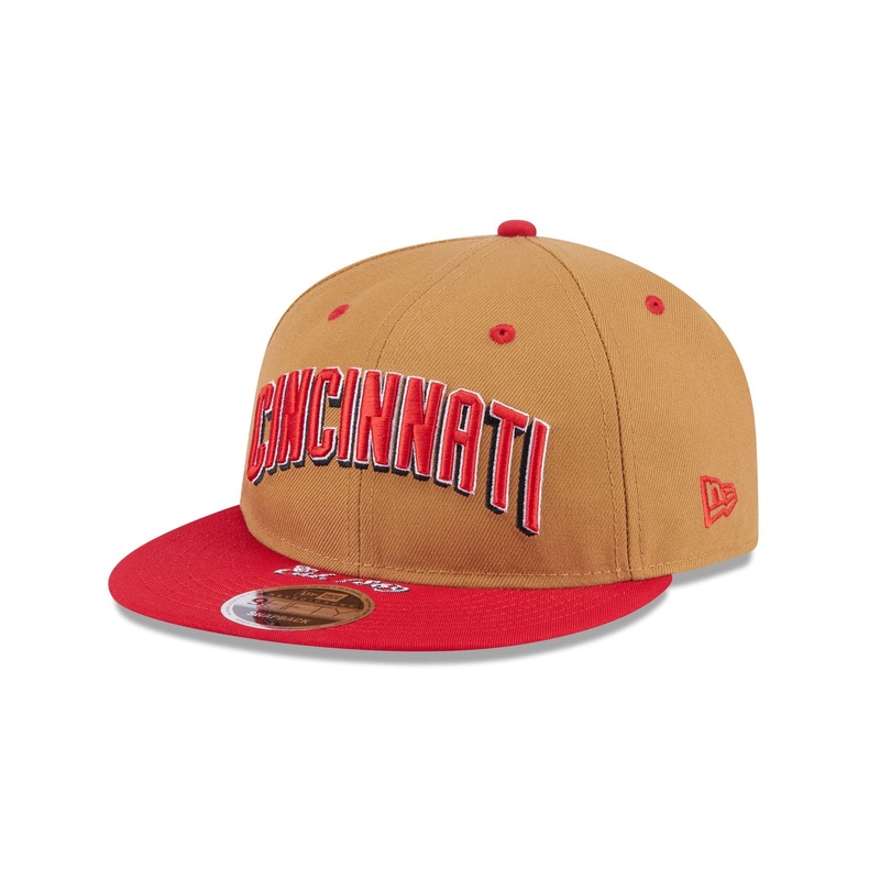 Cincinnati Reds Wheat Retro Crown 9FIFTY Snapback Hat One Size