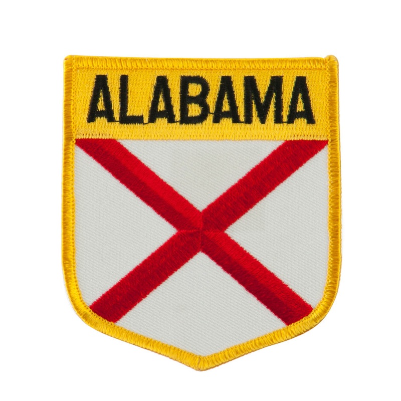 Eastern State Flag Embroidered Patch Shield Alabama One Size