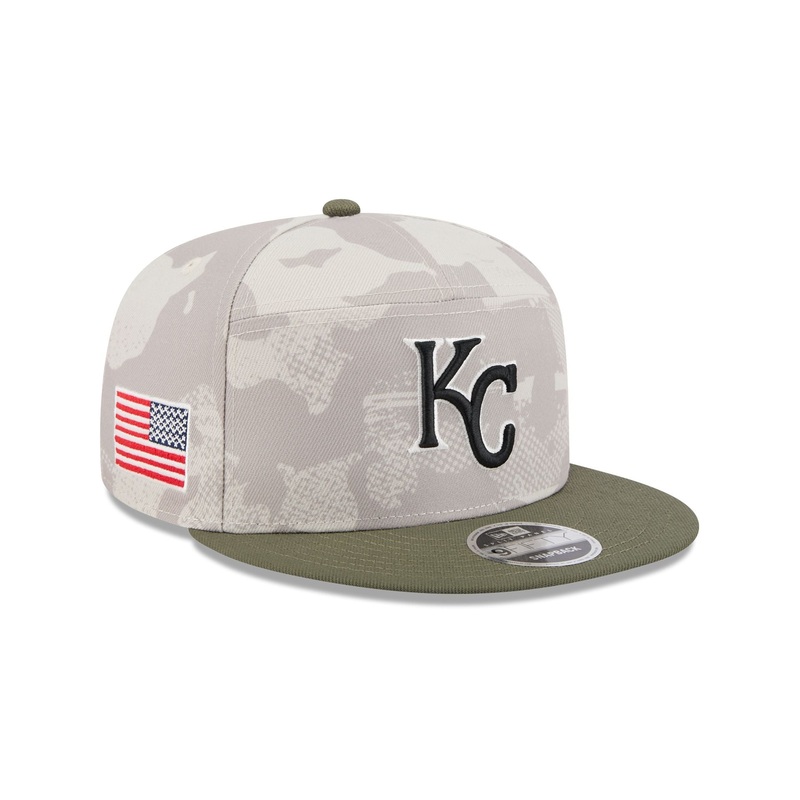 Kansas City Royals Armed Forces Day 2025 Split Panel 9FIFTY Snapback Hat One Size
