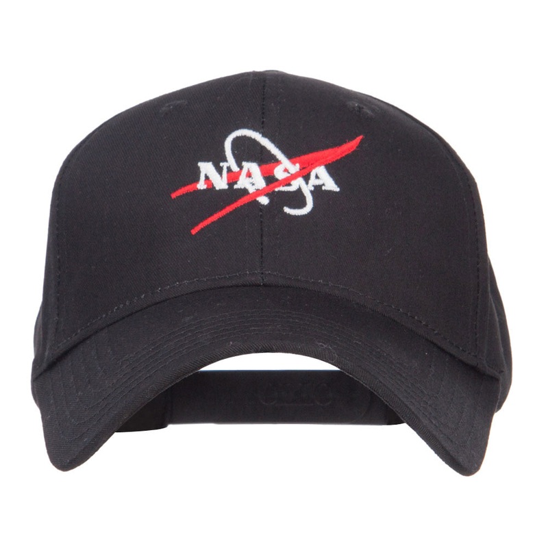 NASA Logo Embroidered Constructed Cap Black One Size