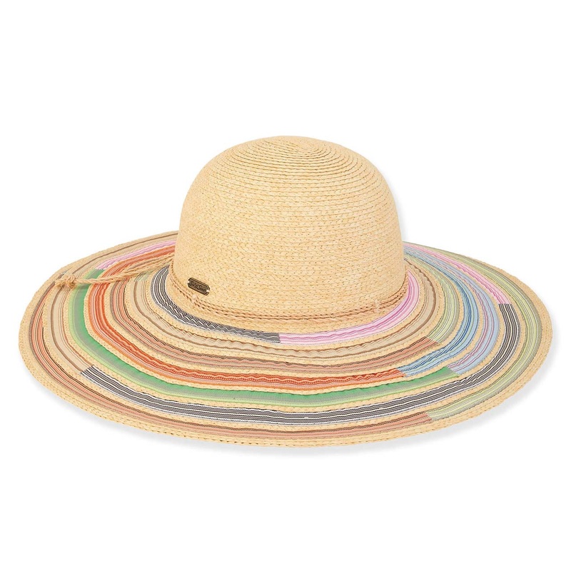 Patchwork Ribbon Brim Sun Hat – Sun’N’Sand Hats Pink OS