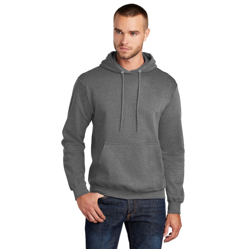 Port & Company PC78H Core Fleece Pullover Hooded Sweatshirt – Graphite Heather Graphite Heather S