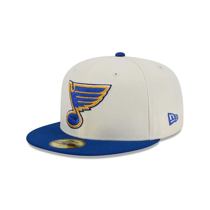 St. Louis Blues Chrome White 59FIFTY Fitted Hat 7