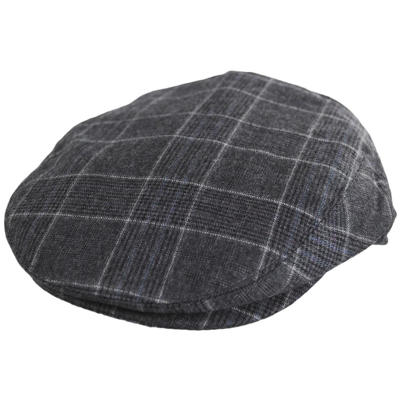 Wholesale Aldwych Wool Glenplaid Ivy Cap B2B Pre-Pack CHARCOAL 1S-3M-4L-3XL-1XXL