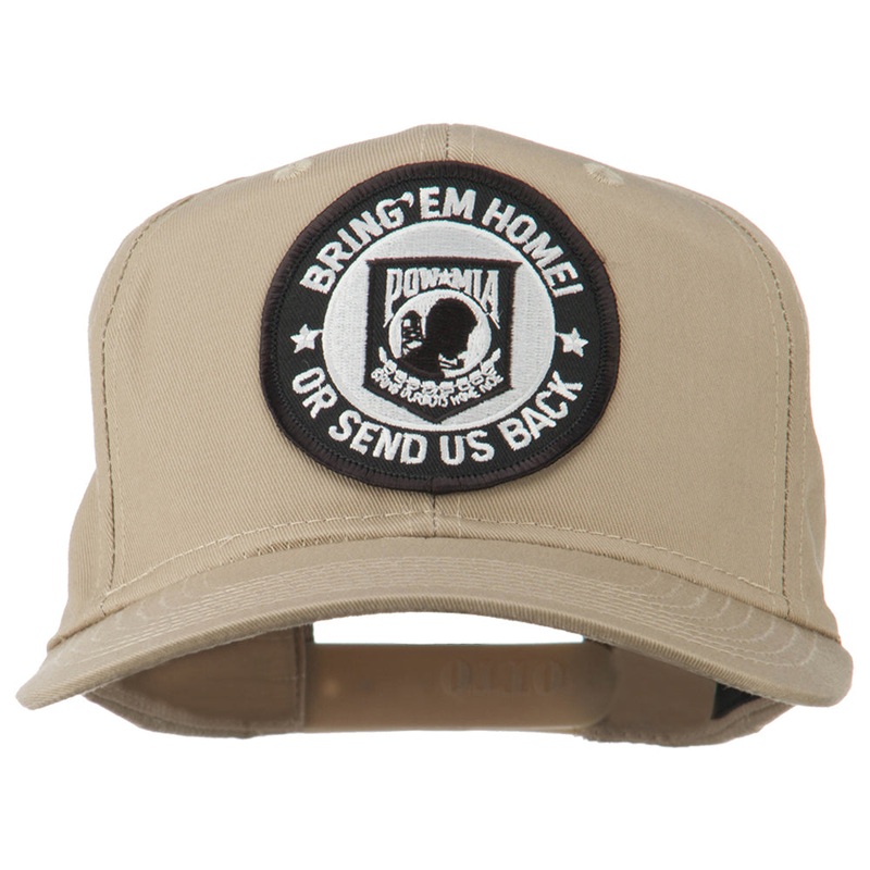 Bring Home Send Back Military Patched Cap Khaki One Size