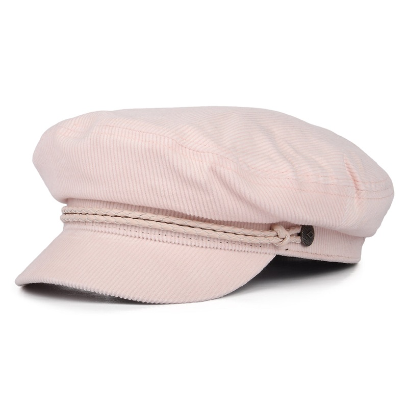 Brixton Hats Corduroy Fiddler Cap – Dusky Pink Small-56cm