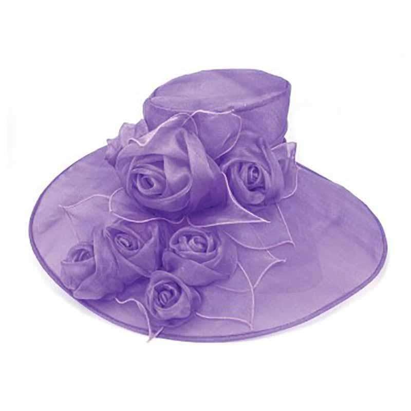 Crimson Rambler Organza Hat – Kentucky Derby Collection Orchid
