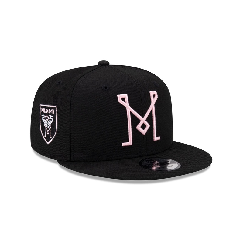 Inter Miami Basic Black 9FIFTY Snapback Hat One Size