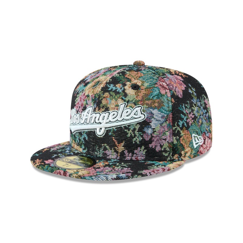 Los Angeles Dodgers Jacquard Pattern 59FIFTY Fitted Hat 7