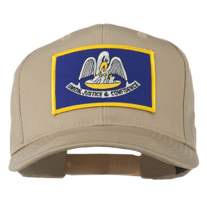 Louisiana State High Profile Patch Cap Khaki One Size