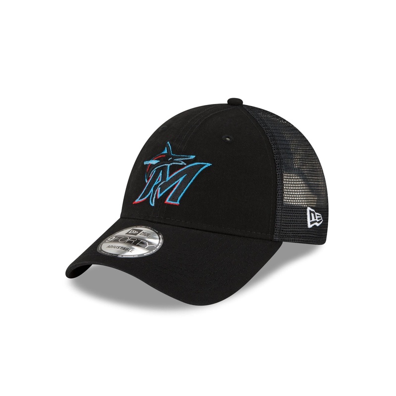 Miami Marlins 9FORTY Trucker Hat One Size