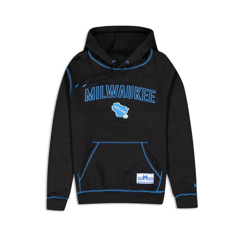 Milwaukee Bucks 2023 City Edition Black Hoodie S