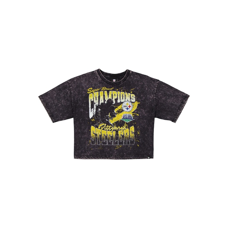 Pittsburgh Steelers Sport Classics Women’s Cropped T-Shirt XS