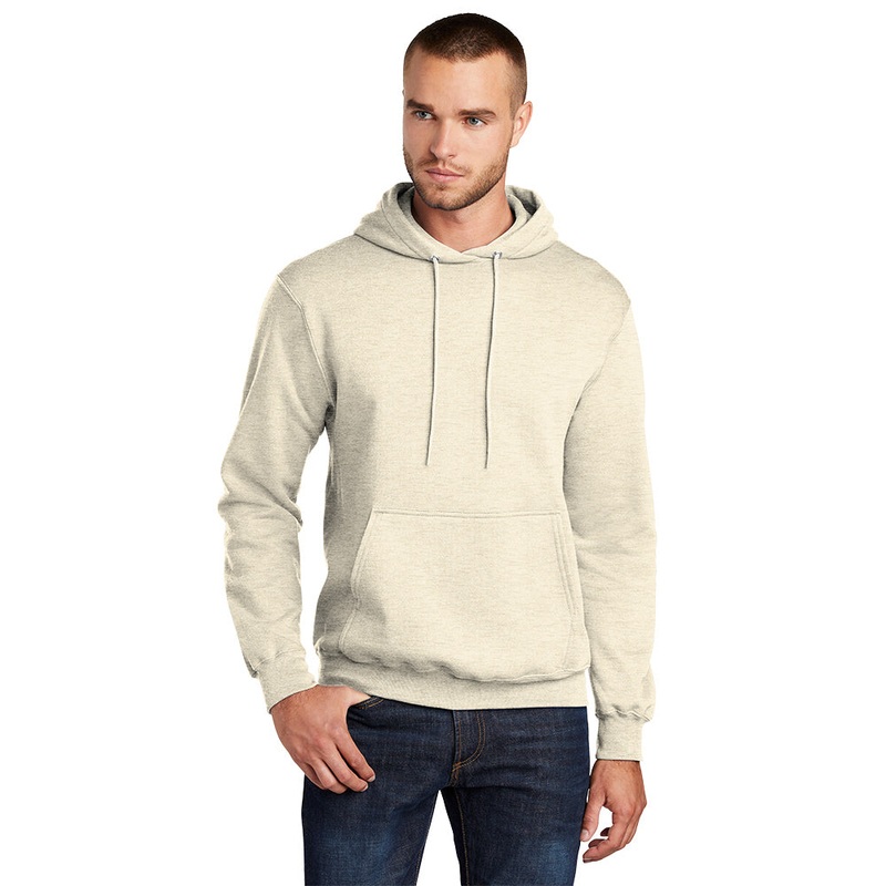 Port & Company PC78H Core Fleece Pullover Hooded Sweatshirt – Oatmeal Heather Oatmeal Heather S