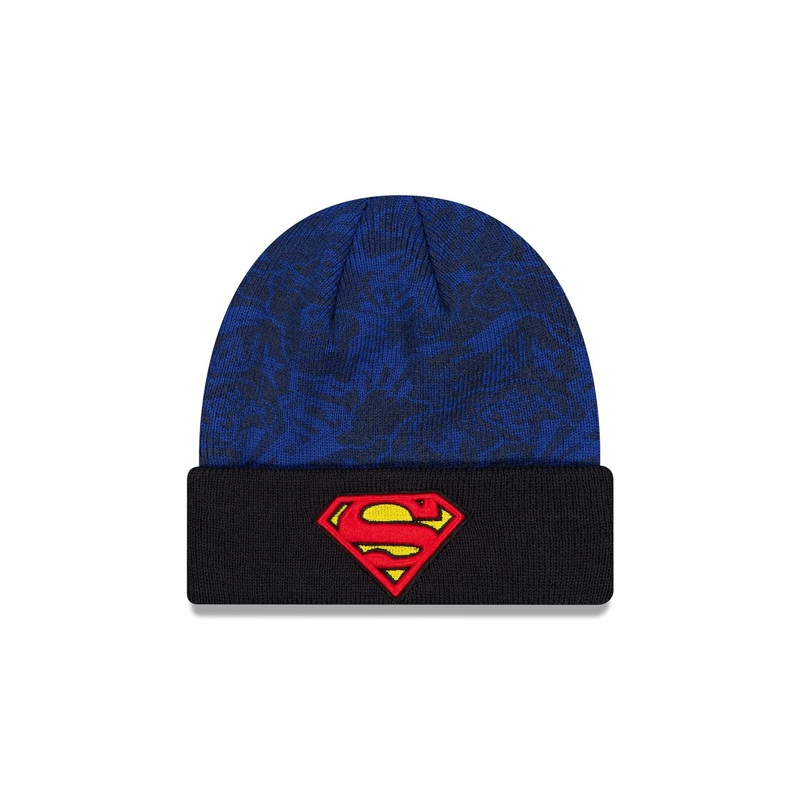 Superman Blue Youth Cuff Knit Hat Youth