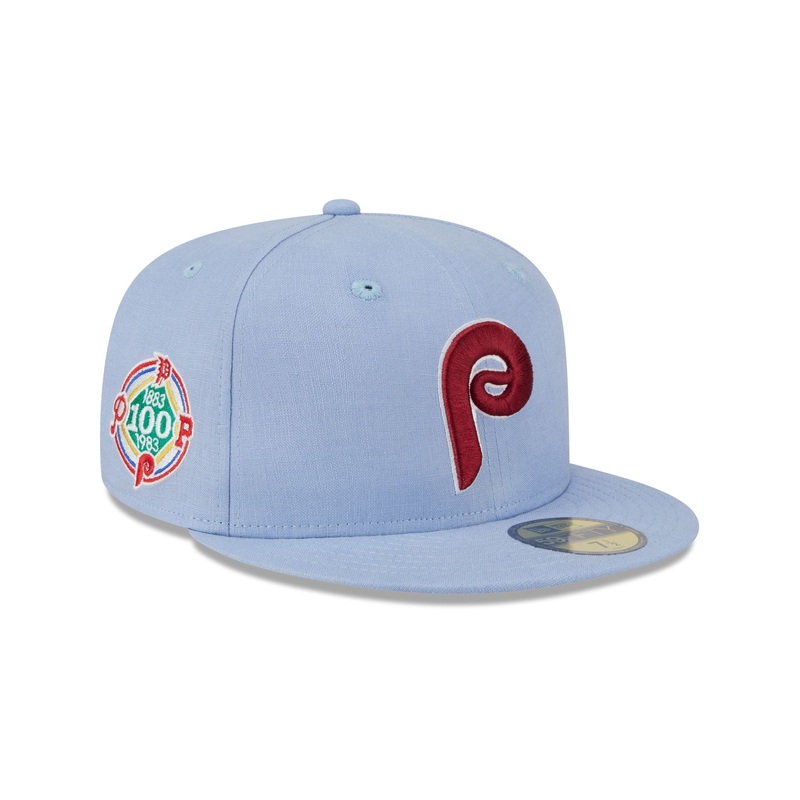 Team Linen Philadelphia Phillies 59FIFTY Fitted Hat 7