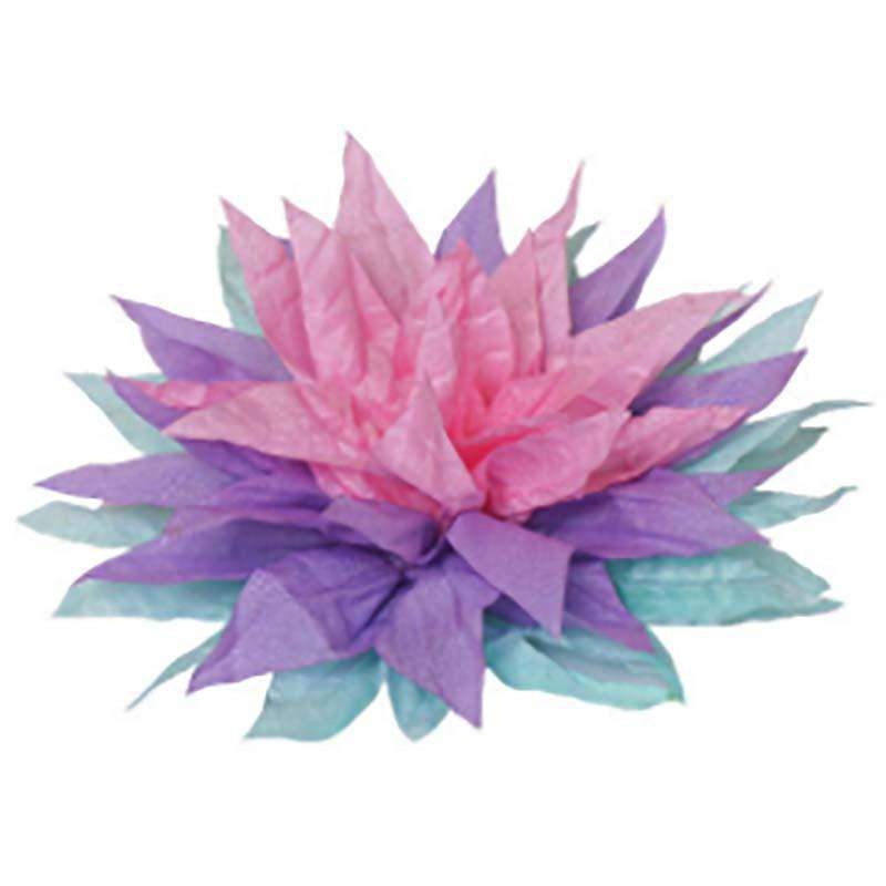 Three Tone Flower Fascinator-Brooch Pink