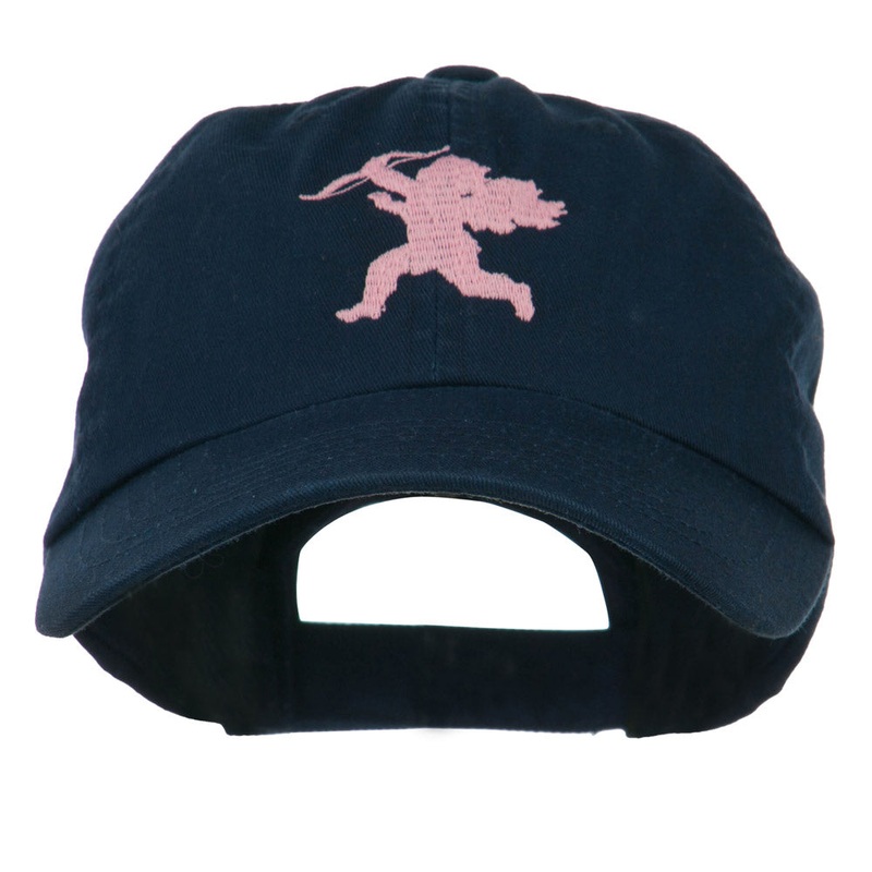 Valentine Cupid Embroidered Cap Navy One Size