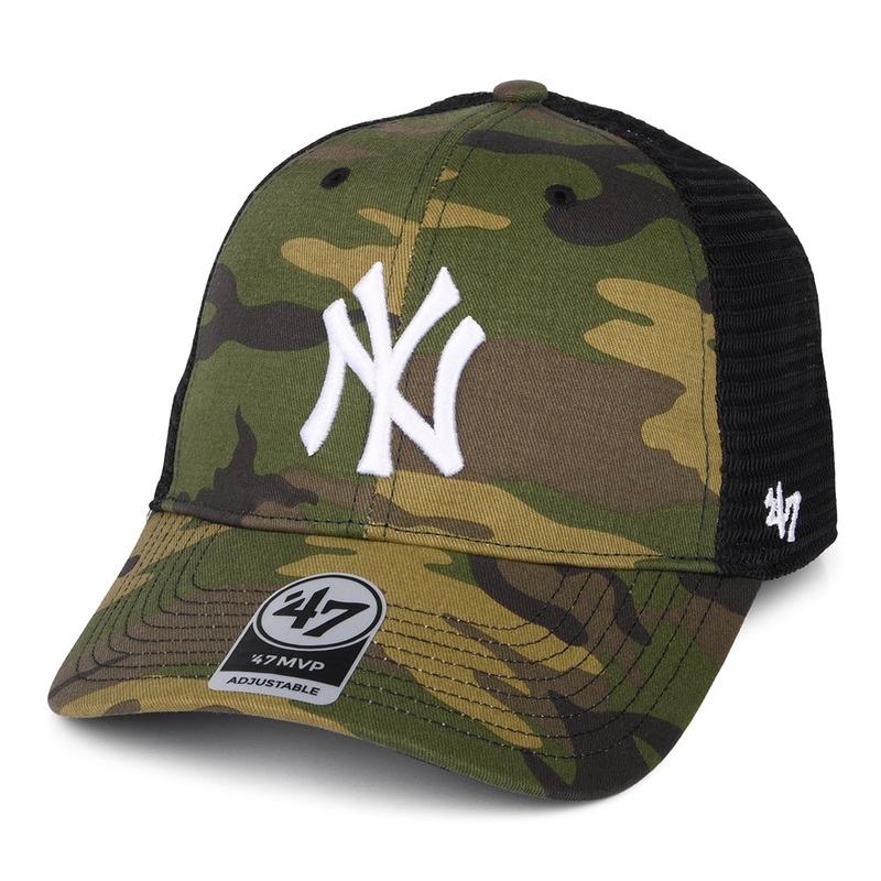 47 Brand New York Yankees Trucker Cap – MLB Camo Branson MVP – Camouflage Adjustable