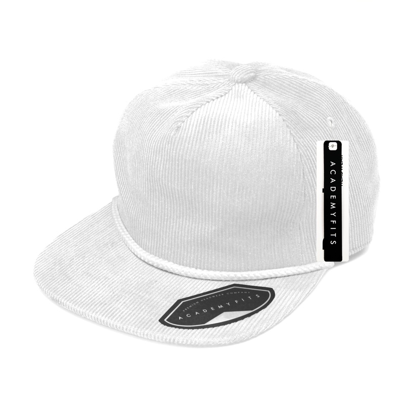 Academy Fits Corduroy Rope Snapback 3115R White