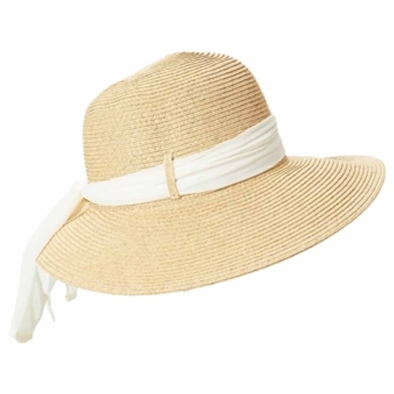 Asymmetrical Big Brim Summer Hat – Boardwalk Style Natural tweed Medium (57 cm)