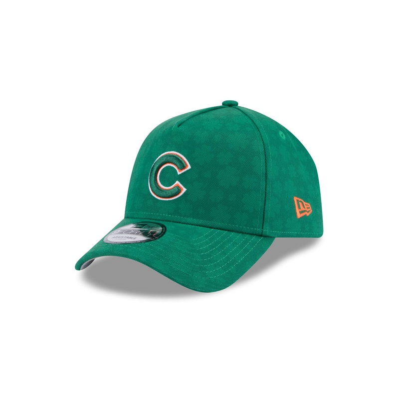 Chicago Cubs St. Patrick’s Day 2025 9FORTY A-Frame Snapback Hat One Size