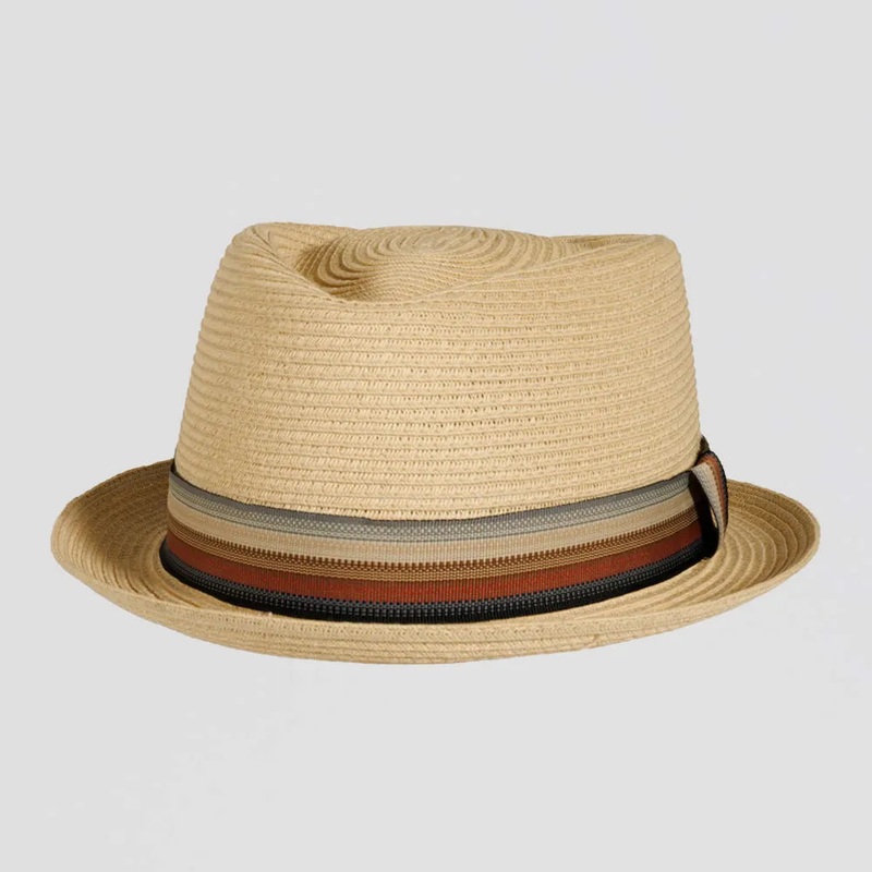 Cortez | Mens Paper Braid Straw Pork Pie Hat Natural MD