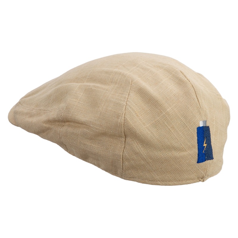 Game Energy Icon Embroidered Men’s Linen Summer Ivy Cap Khaki S-M