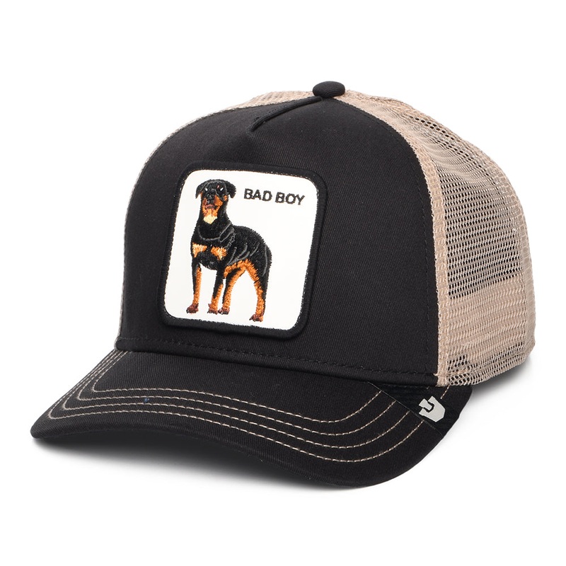 Goorin Bros. Bad Boy Trucker Cap – Black-Beige Adjustable