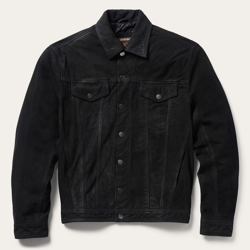 Leather Jean Jacket Black S