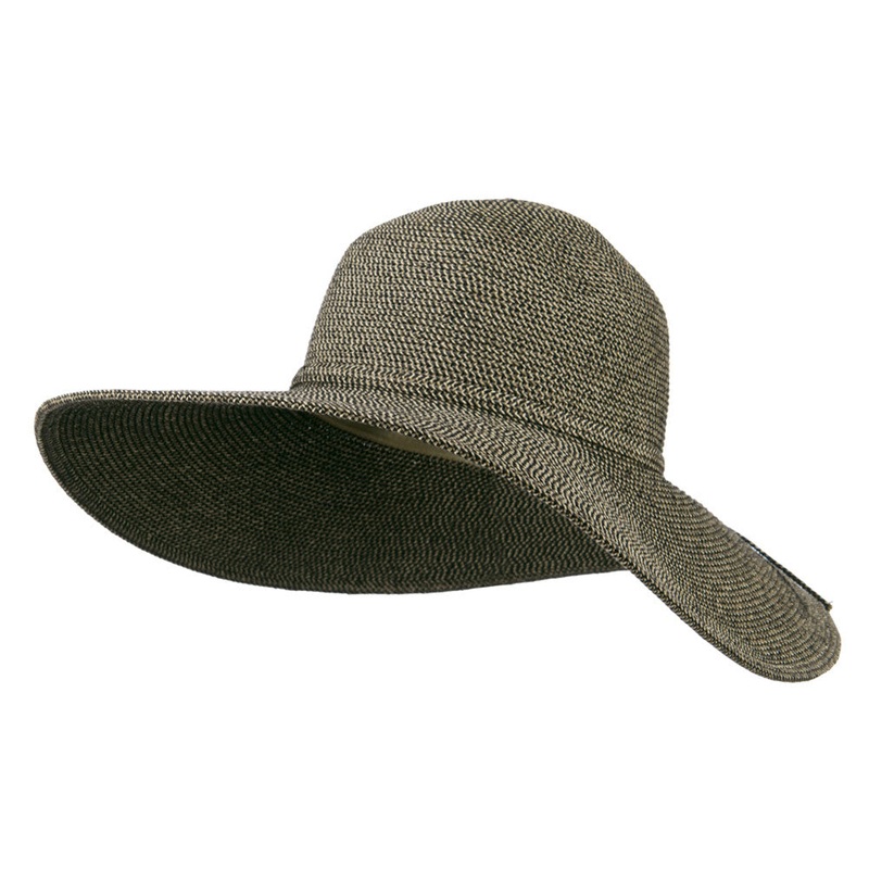 UPF 50+ Paper Toyo Tweed 5 Inch Brim Hat Black One Size