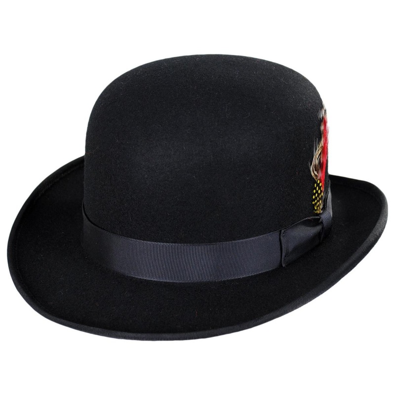 Wholesale Made in the USA – Classics Wool Felt Bowler Hat B2B Pre-Pack BLACK 2S-4M-4L-2XL