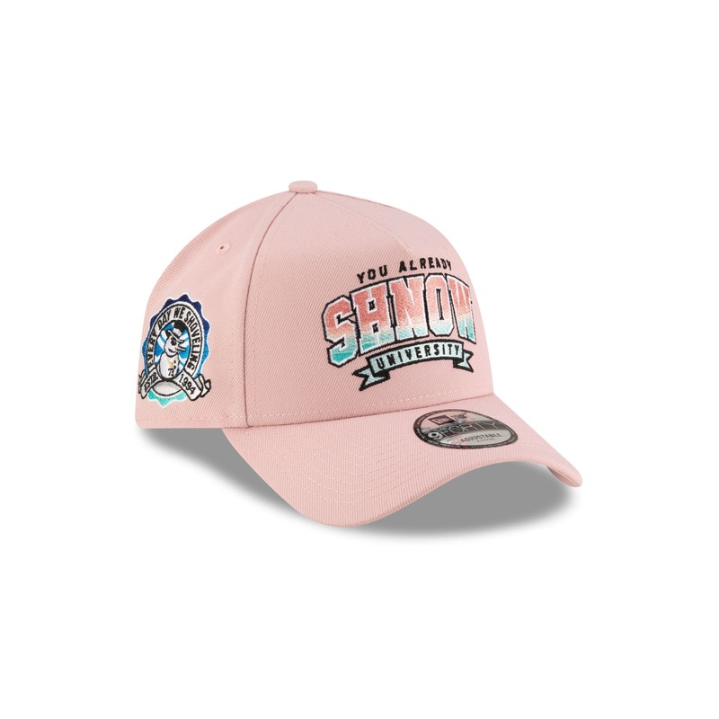 You Already Shnow University Pink 9FORTY A-Frame Snapback Hat One Size