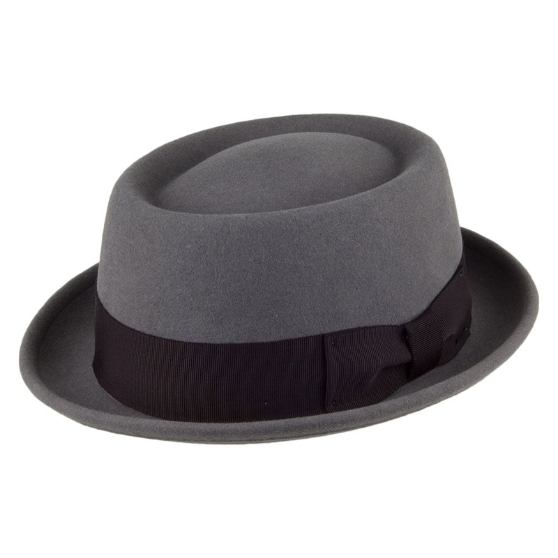 Bailey Hats Darron Crushable Water Repellent Wool Felt Pork Pie Hat – Gunmetal S