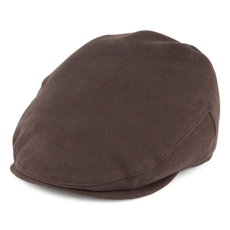 Christys Hats Moleskin Flat Cap – Brown S