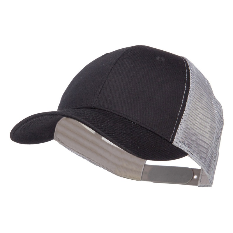 Constructed Twill Mesh Trucker Cap Black Grey One Size