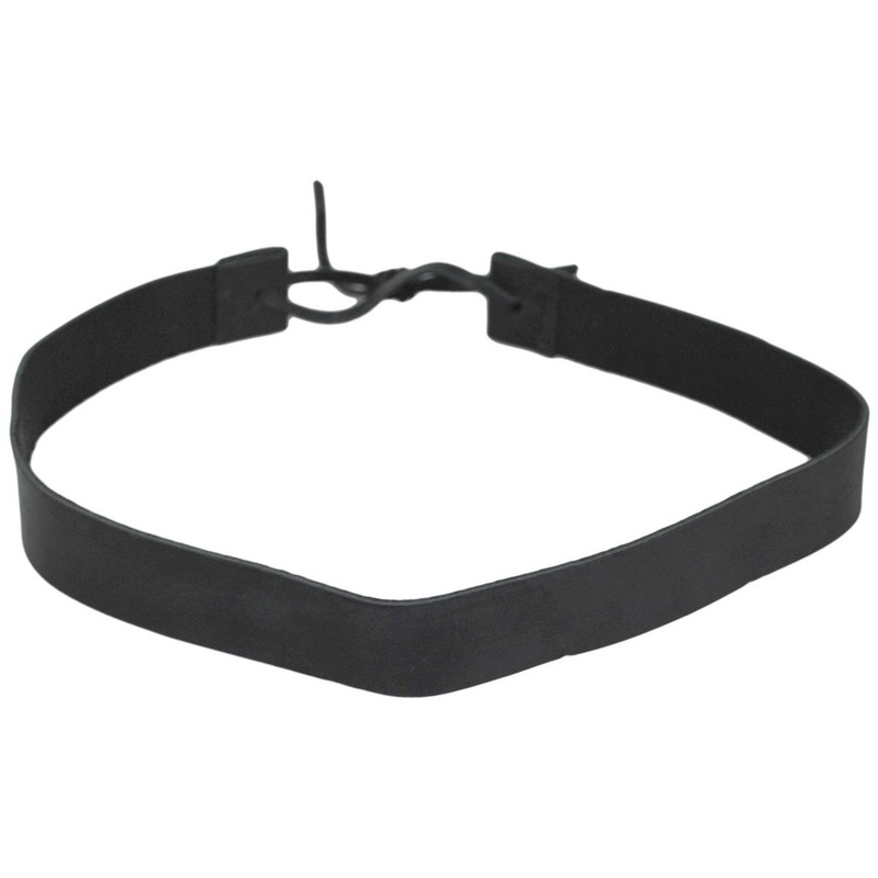 Leather Hat Band BLACK ADJUSTABLE