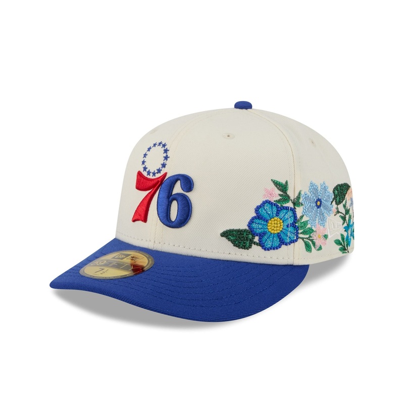 Philadelphia 76ers Tonal Florals White 59FIFTY Fitted Hat 7