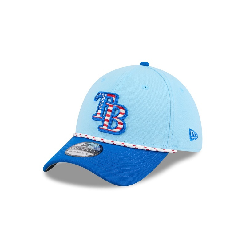 Tampa Bay Rays Independence Day 2025 39THIRTY Stretch Fit Hat S/M