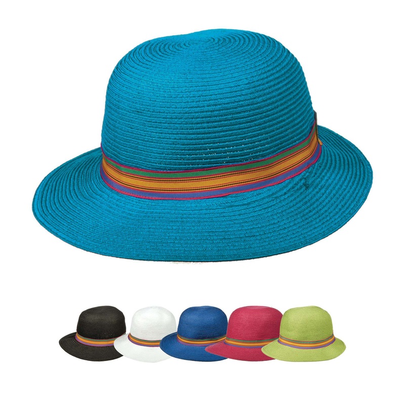 Tropical Trends Wavy Brim Cloche Turquoise