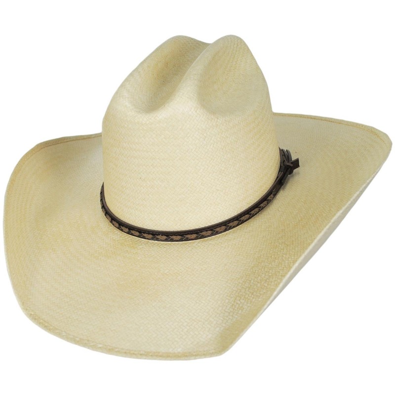 Westfield Shantung Straw Western Hat NATURAL 6 3/4