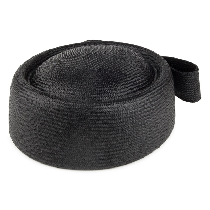 Whiteley Hats Jackie O Straw Pillbox Hat – Black 1-Size