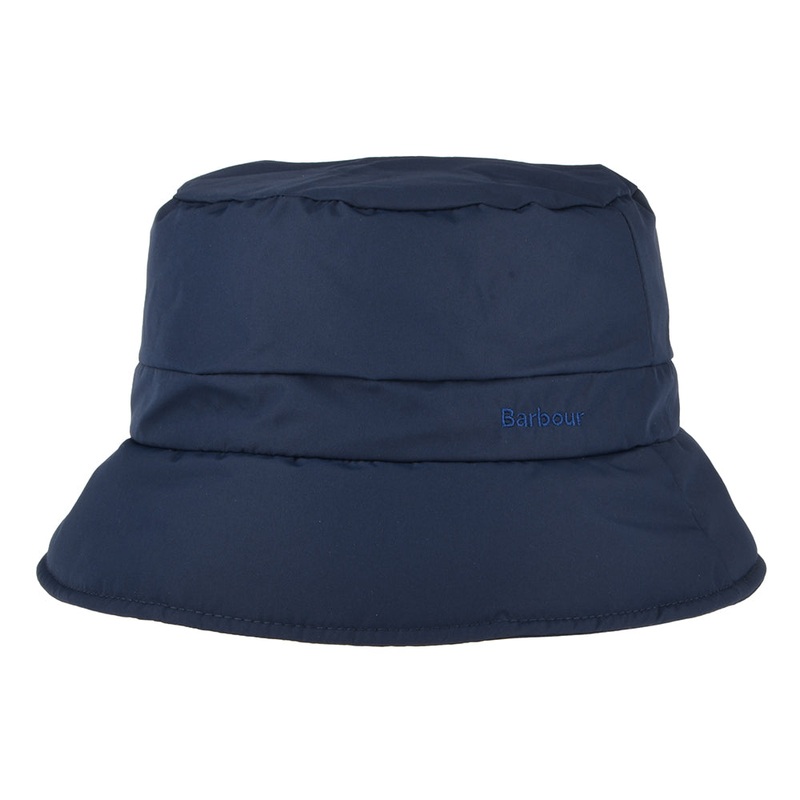 Barbour Hats Calgary Padded Showerproof Bucket Hat – Navy Blue Small/Medium