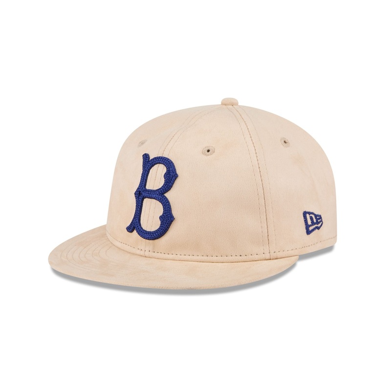 Brooklyn Dodgers Stone Suede Retro Crown 9FIFTY Snapback Hat One Size