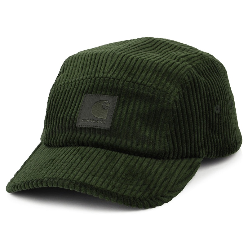 Carhartt WIP Hats Erie Jumbo Cord 5 Panel Cap – Olive Adjustable